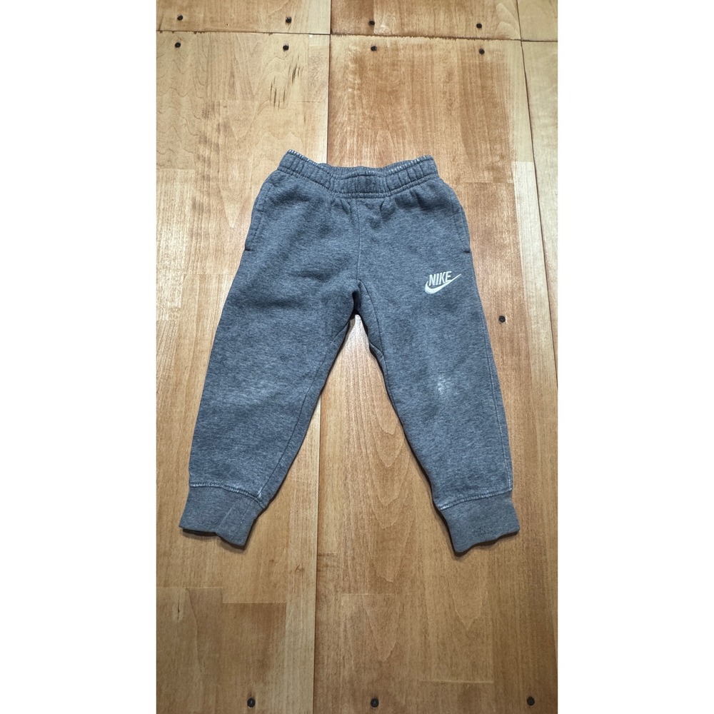Nike Kids Heather Gray Fleece‎ Jogger Sweatpants 3T